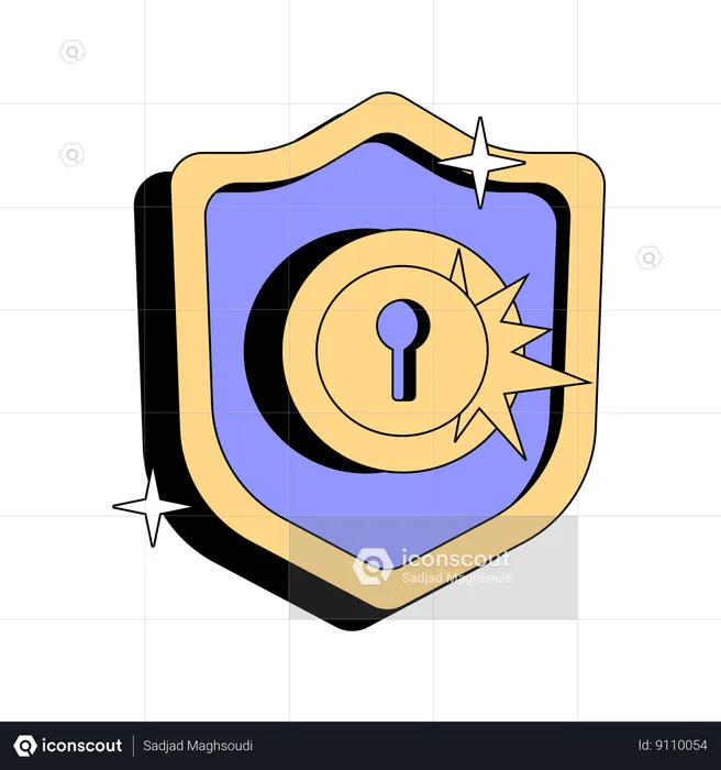 Secure Lock  Illustration