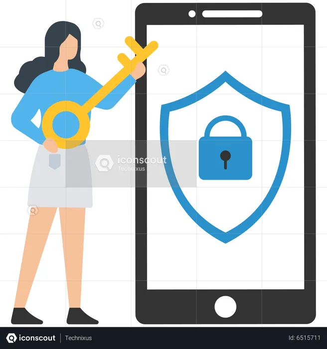 Secure Mobile Account  Illustration