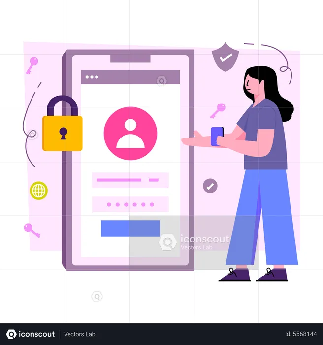 Secure Mobile Profile  Illustration