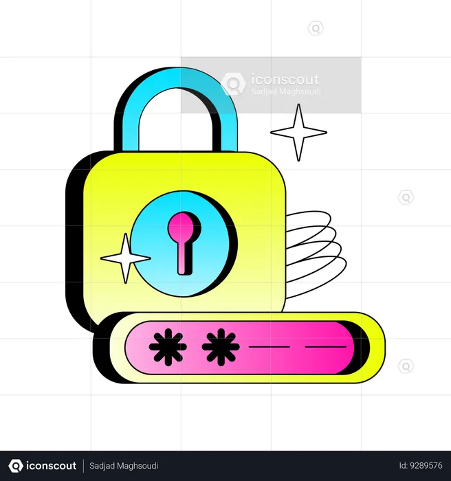 Secure Password Lock  Illustration