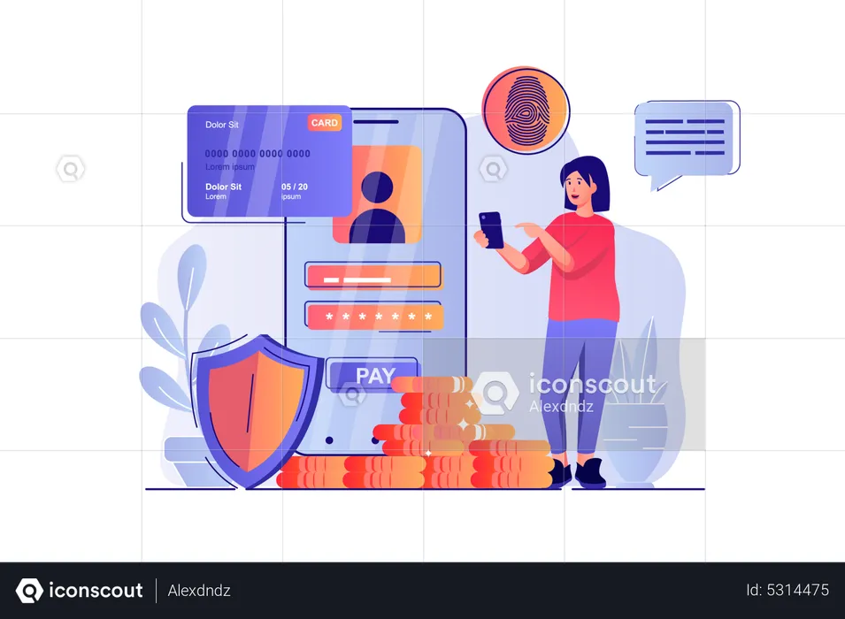 Secure payment  Illustration