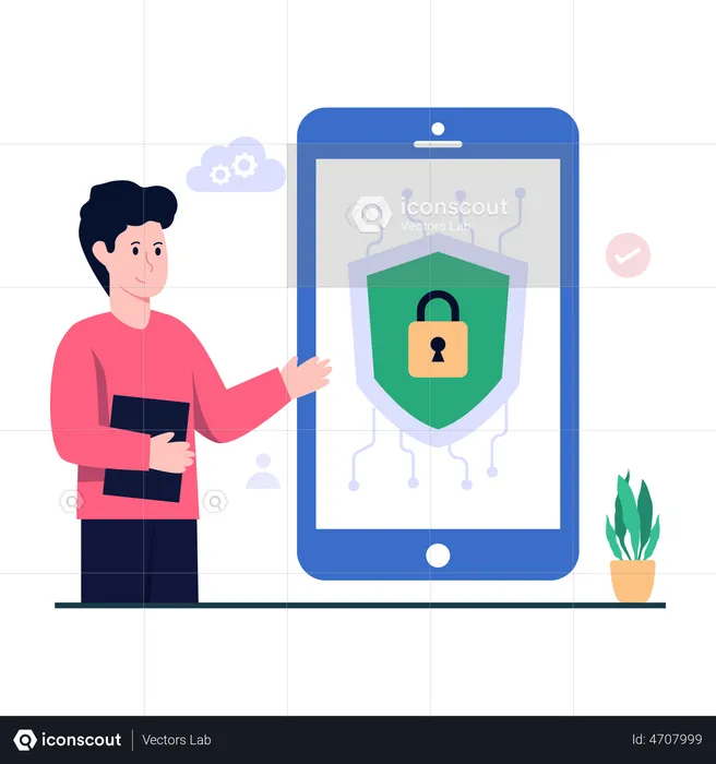 Secure Smartphone  Illustration