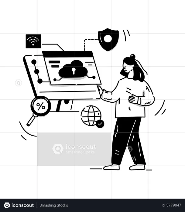 Secure Website  Illustration