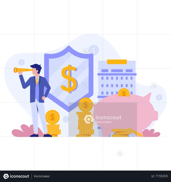 Secure your money in the right place  Illustration