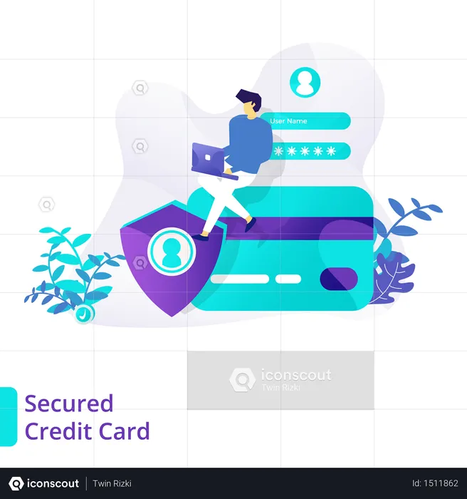 Secured Credit Card  Illustration