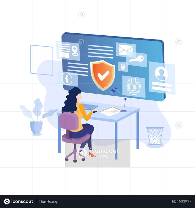 Secured data  Illustration