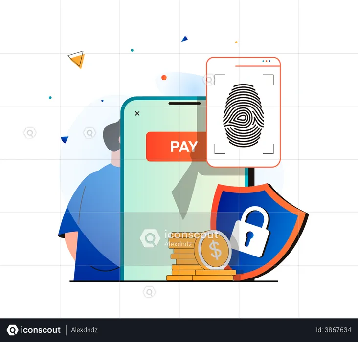Secured payment interface  Illustration