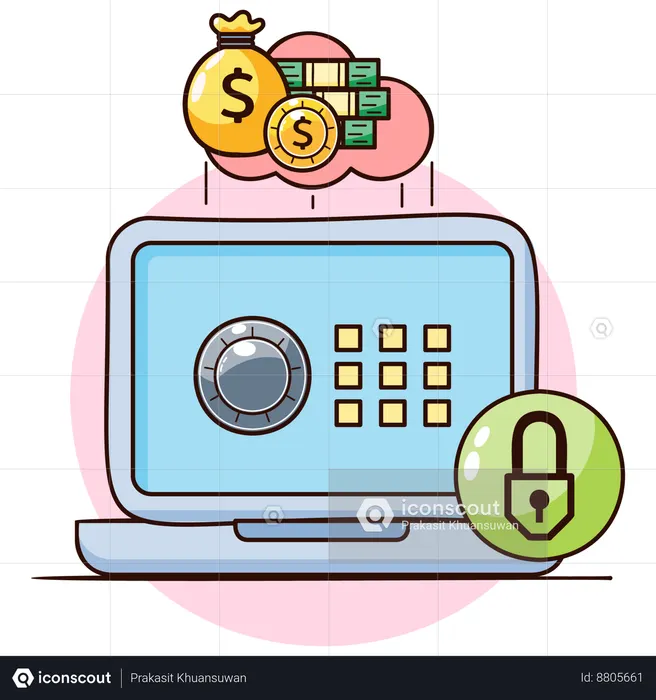 Securing business data  Illustration