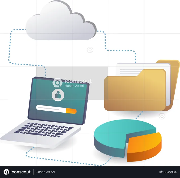 Securing Personal Data Folders in Cloud Servers  Illustration