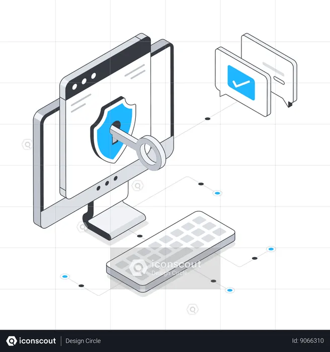 Site Web sécurisé  Illustration