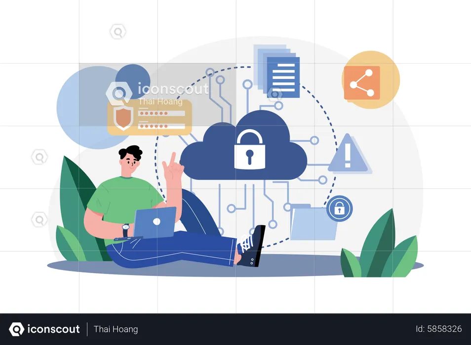 Sécurité des données dans le cloud  Illustration