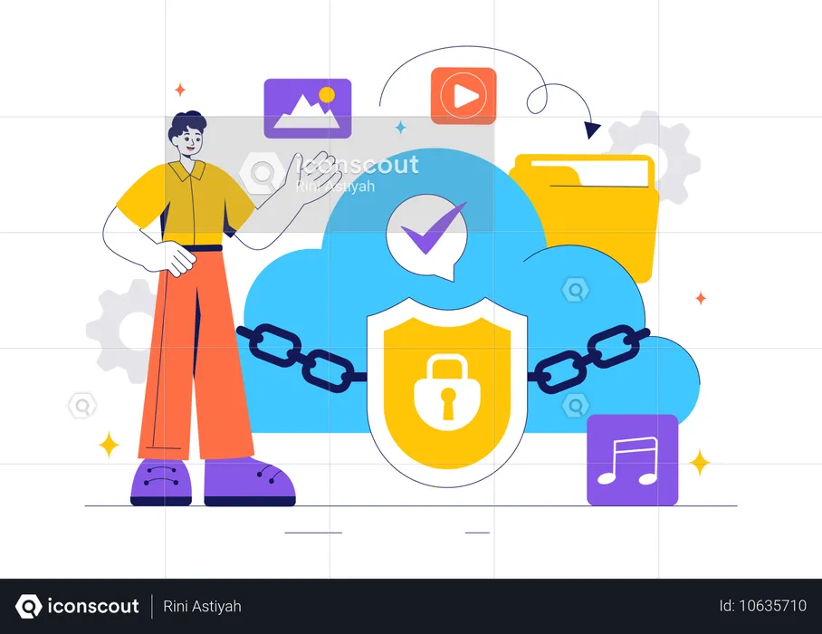 Sécurité du cloud numérique  Illustration