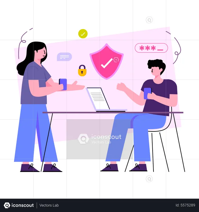 Security Chatting  Illustration
