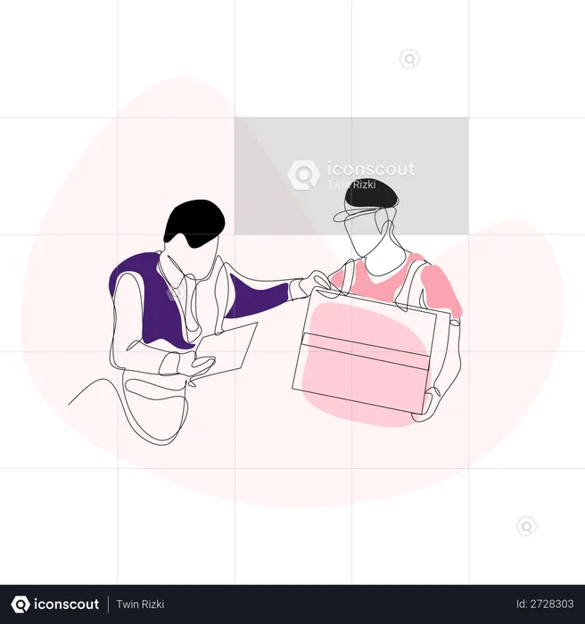 Security check of delivery  Illustration