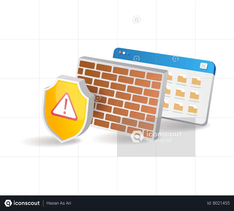 Security Firewall  Illustration