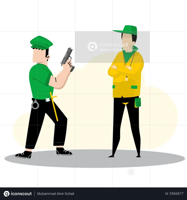 Security guards  Illustration