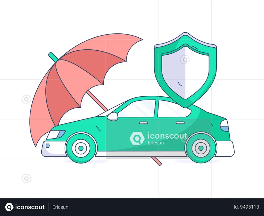 Security of automobile  Illustration