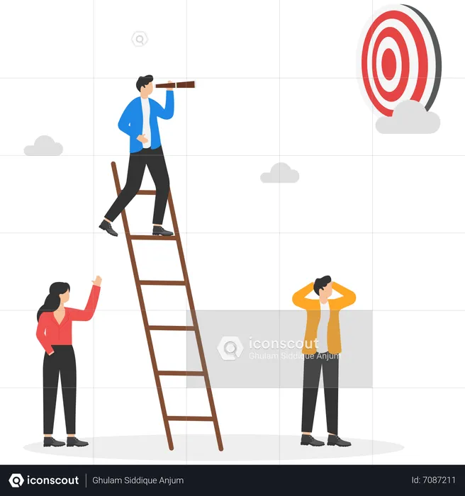 Seeing a business goal  Illustration