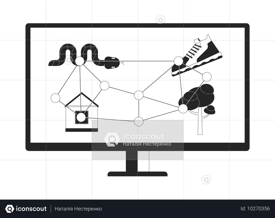Seguimiento ocular basado en pantalla de computadora  Ilustración