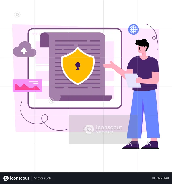 Segurança de documentos  Ilustração