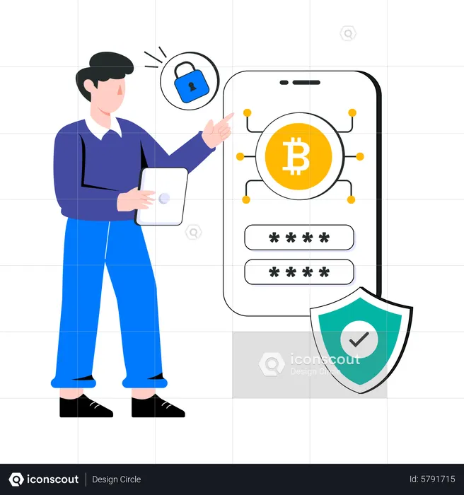 Seguridad bitcoin  Ilustración