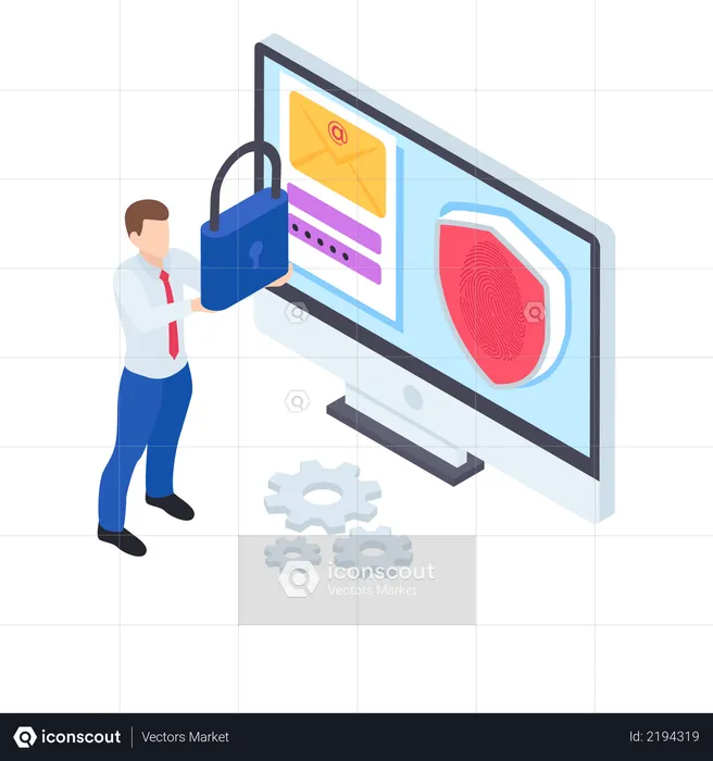 Seguridad de la cuenta comercial  Ilustración