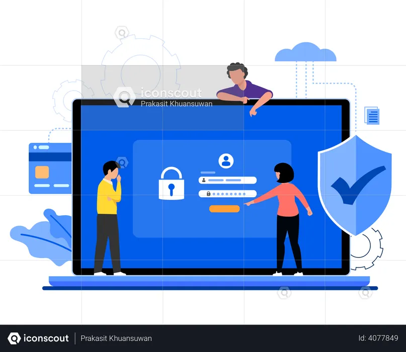 Seguridad de pagos digitales  Ilustración