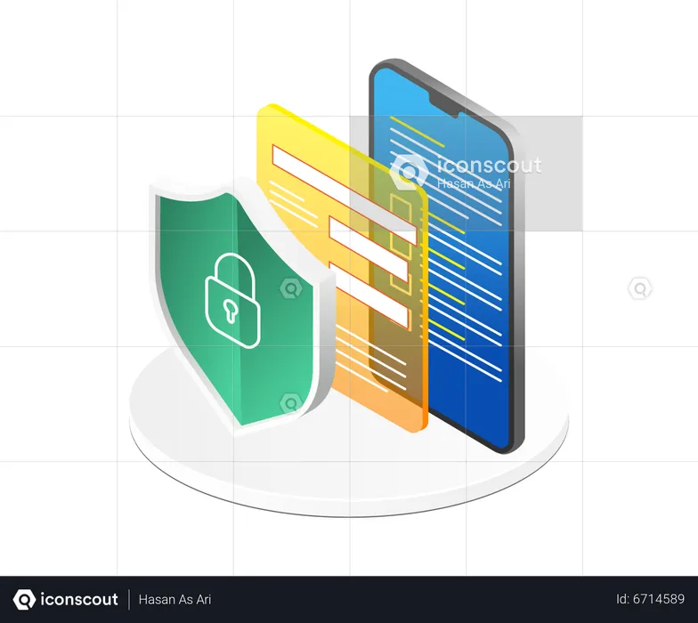 Seguridad de registro en línea  Ilustración