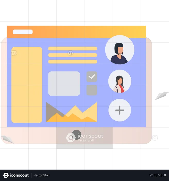 Sélection du profil utilisateur en ligne  Illustration