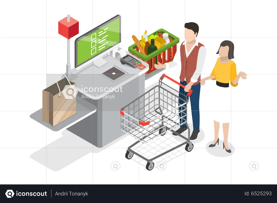 Self-checkout  Illustration