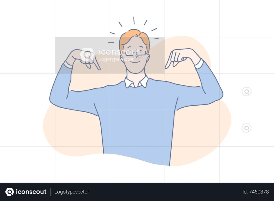 Self confident man  Illustration