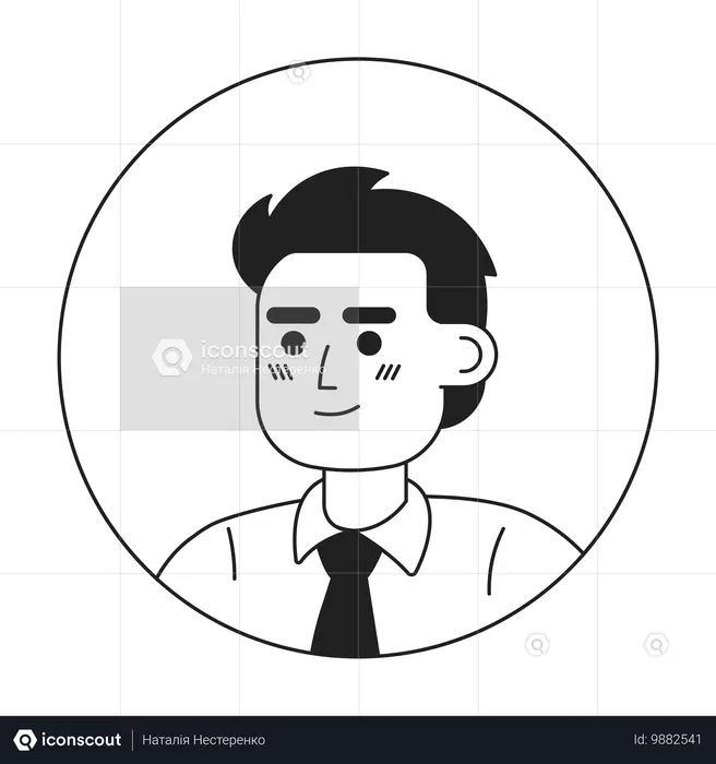 Self confident young caucasian man  Illustration