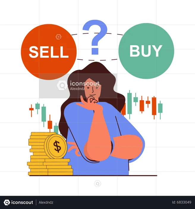 Sell and buy  Illustration