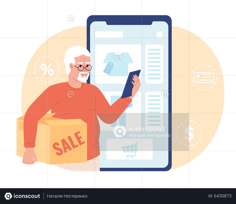 Sell used clothes online  Illustration