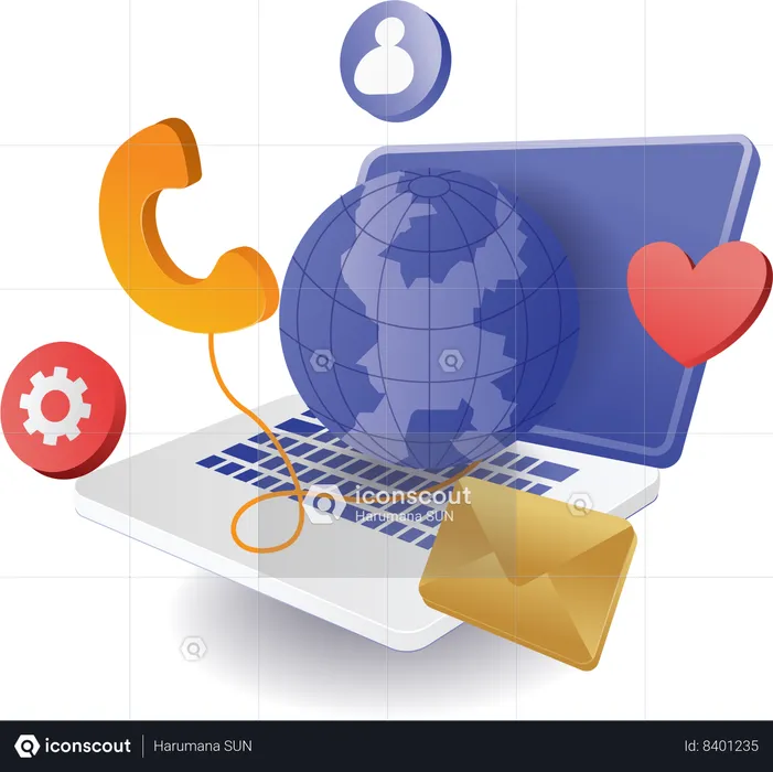 Sending and receiving marketing mails  Illustration