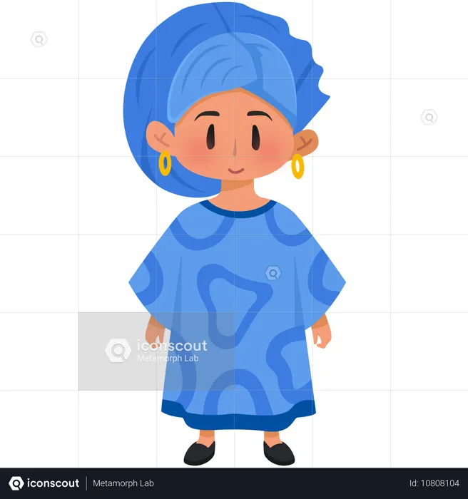 Sénégal Boubou fille  Illustration