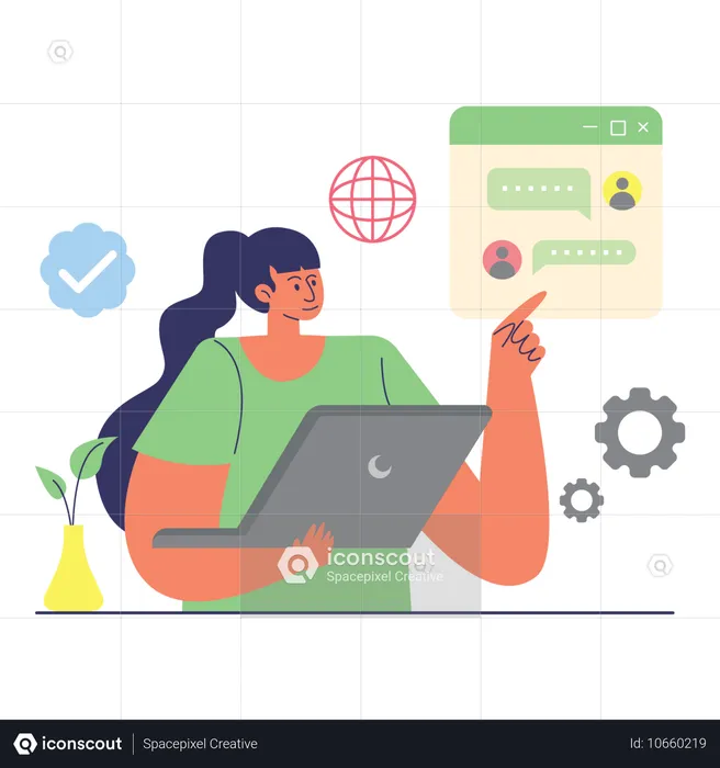 S'engager avec les outils de communication et de collaboration en ligne  Illustration