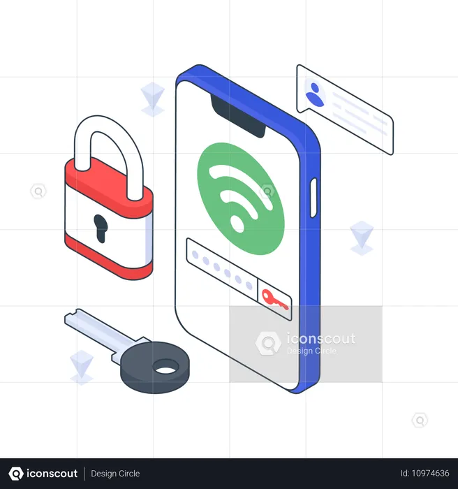 Senha da Internet no celular  Ilustração