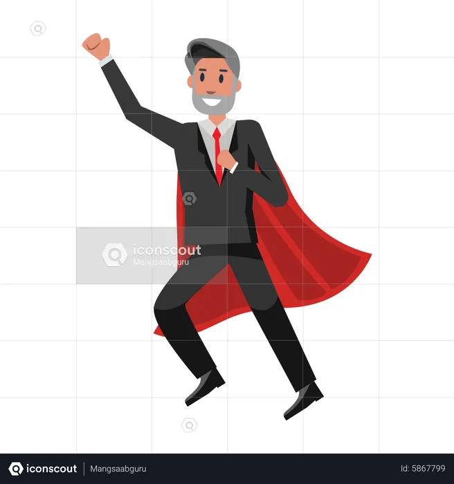 Senior Businessman hero  Illustration
