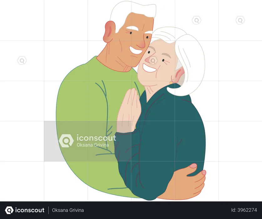 Senior citizen couple  Illustration