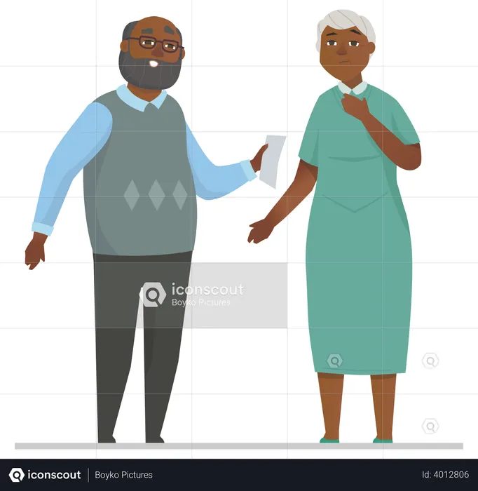 Senior couple  Illustration