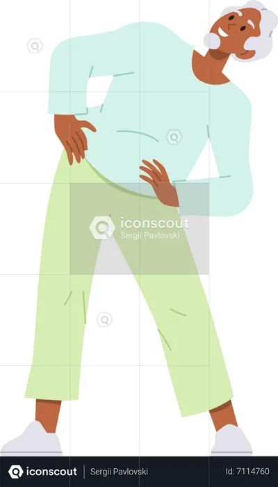 Senior man doing morning exercise  Illustration