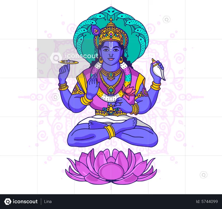 Señor vishnu  Ilustración