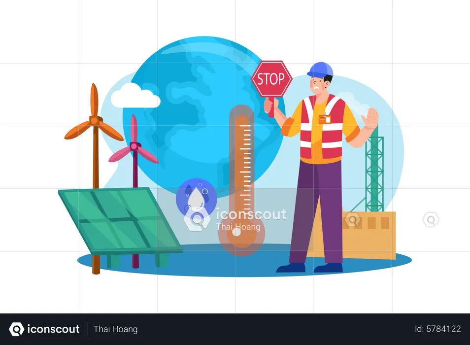 Sensibilisation au réchauffement climatique  Illustration