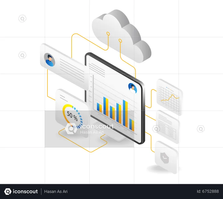 Seo analysis optimization web hosting  Illustration