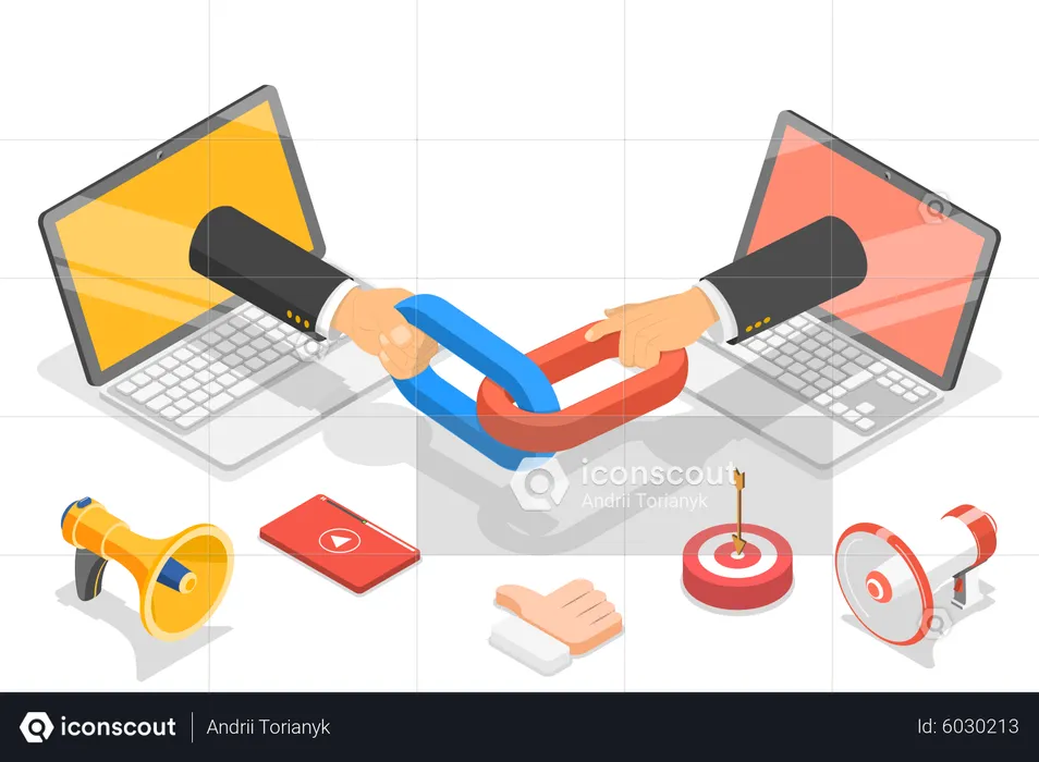 SEO backlink  Illustration