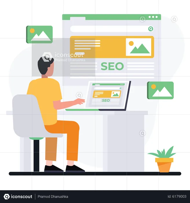 SEO Content  Illustration