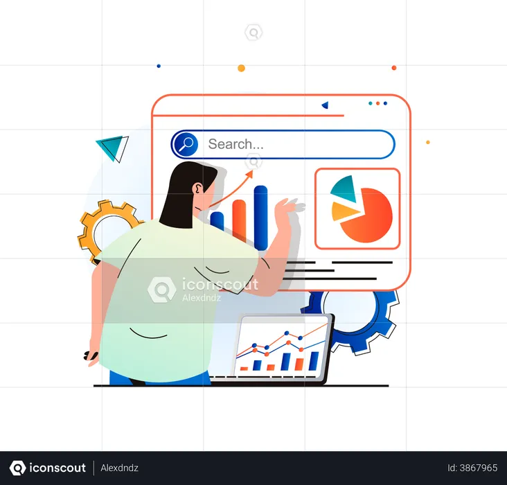 SEO data analysis  Illustration