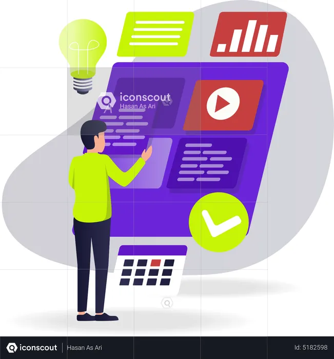Seo digital marketing  Illustration