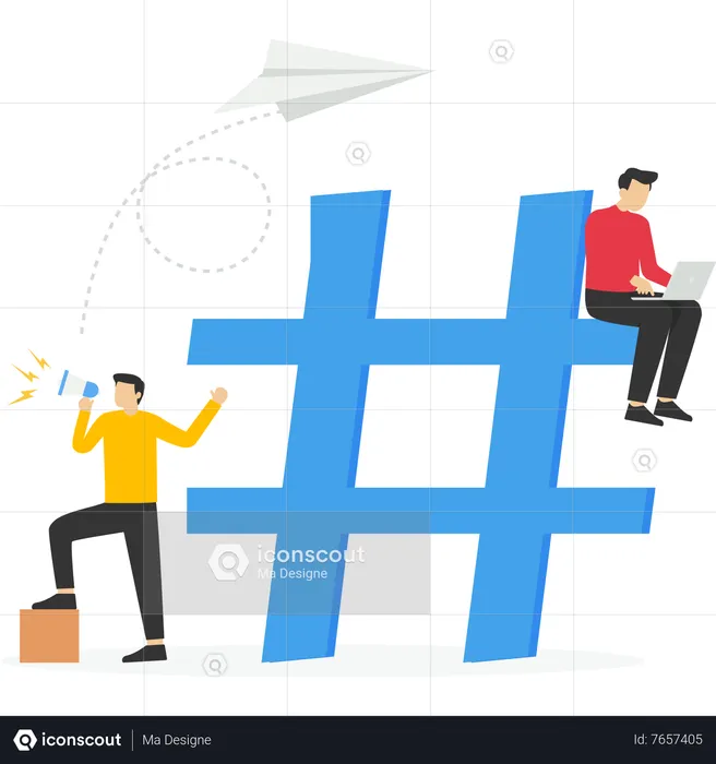 SEO Hashtag  Illustration